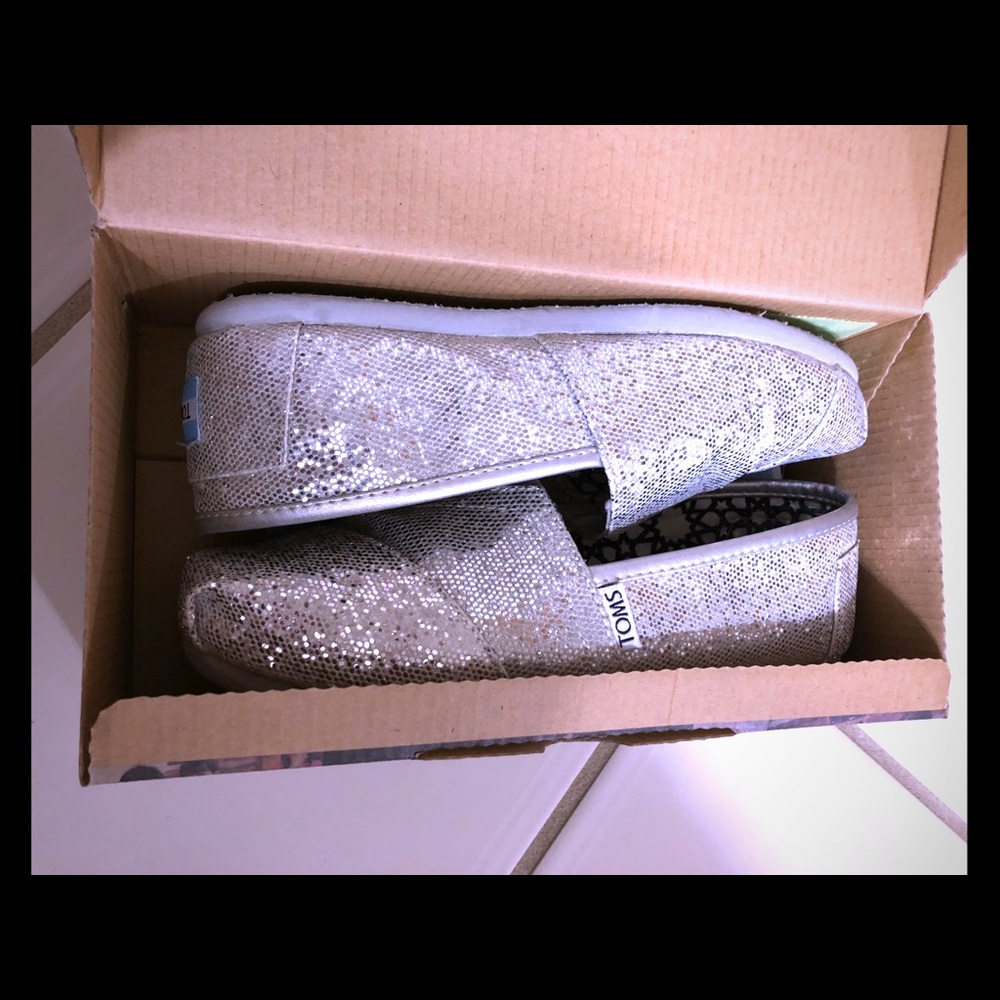 TOMS Classics Silver Glitter